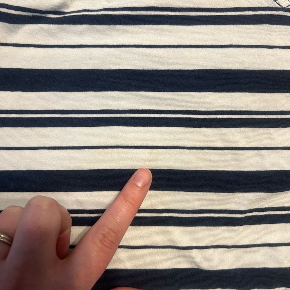 Men’s Lululemon Athletica Blue and White Striped Tee - Picture 6 of 6